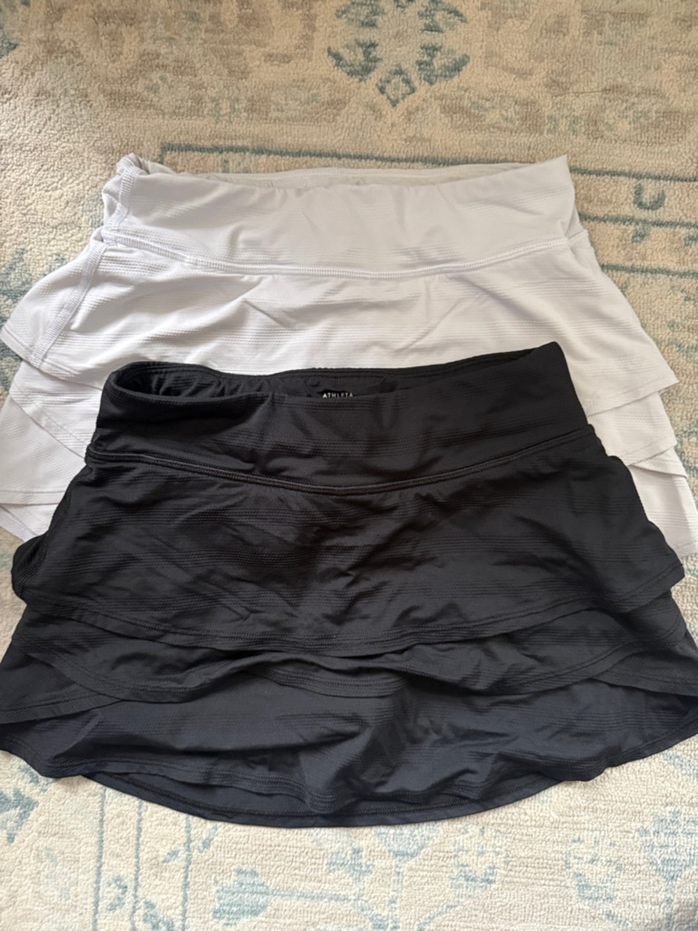 Athleta Layered Skorts  in Black and White